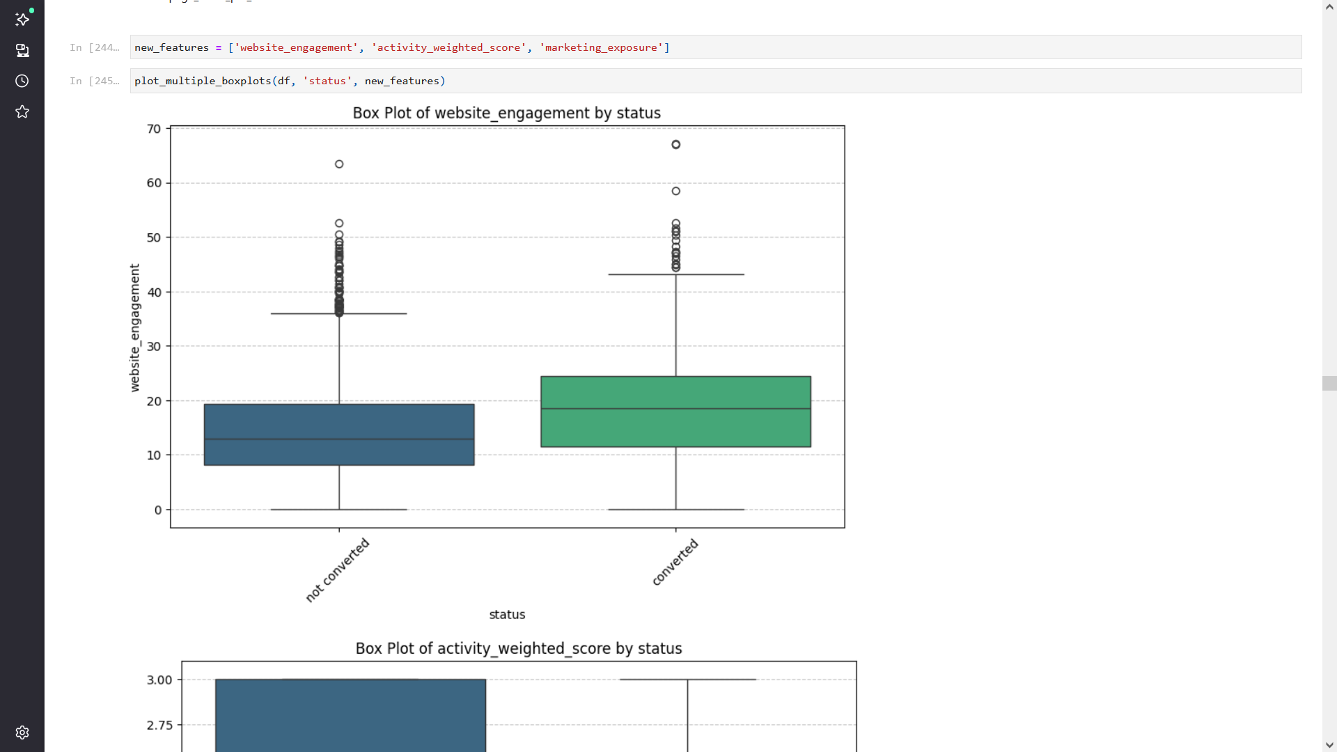 Lead conversion notebook screenshot 2